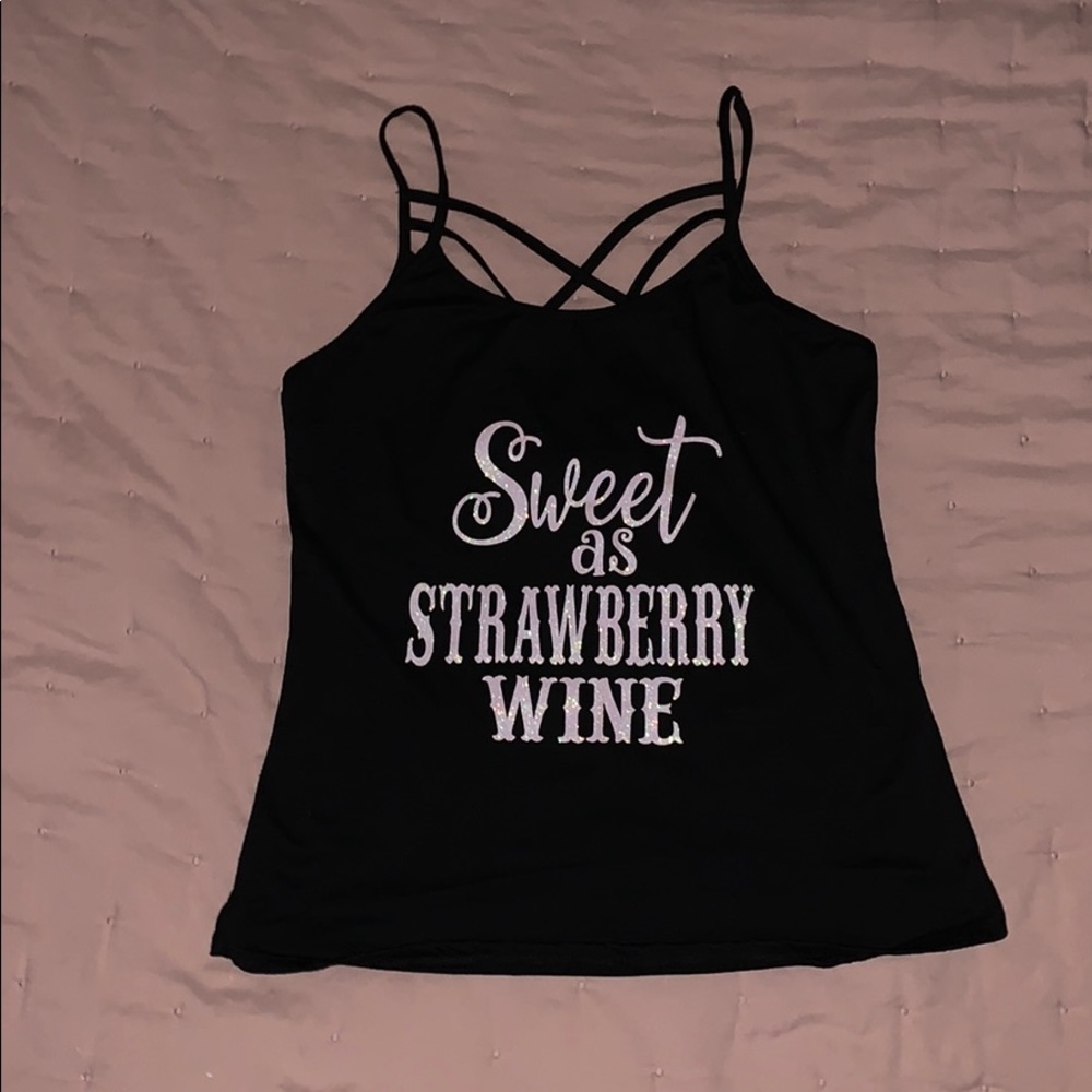 Black tank top.
